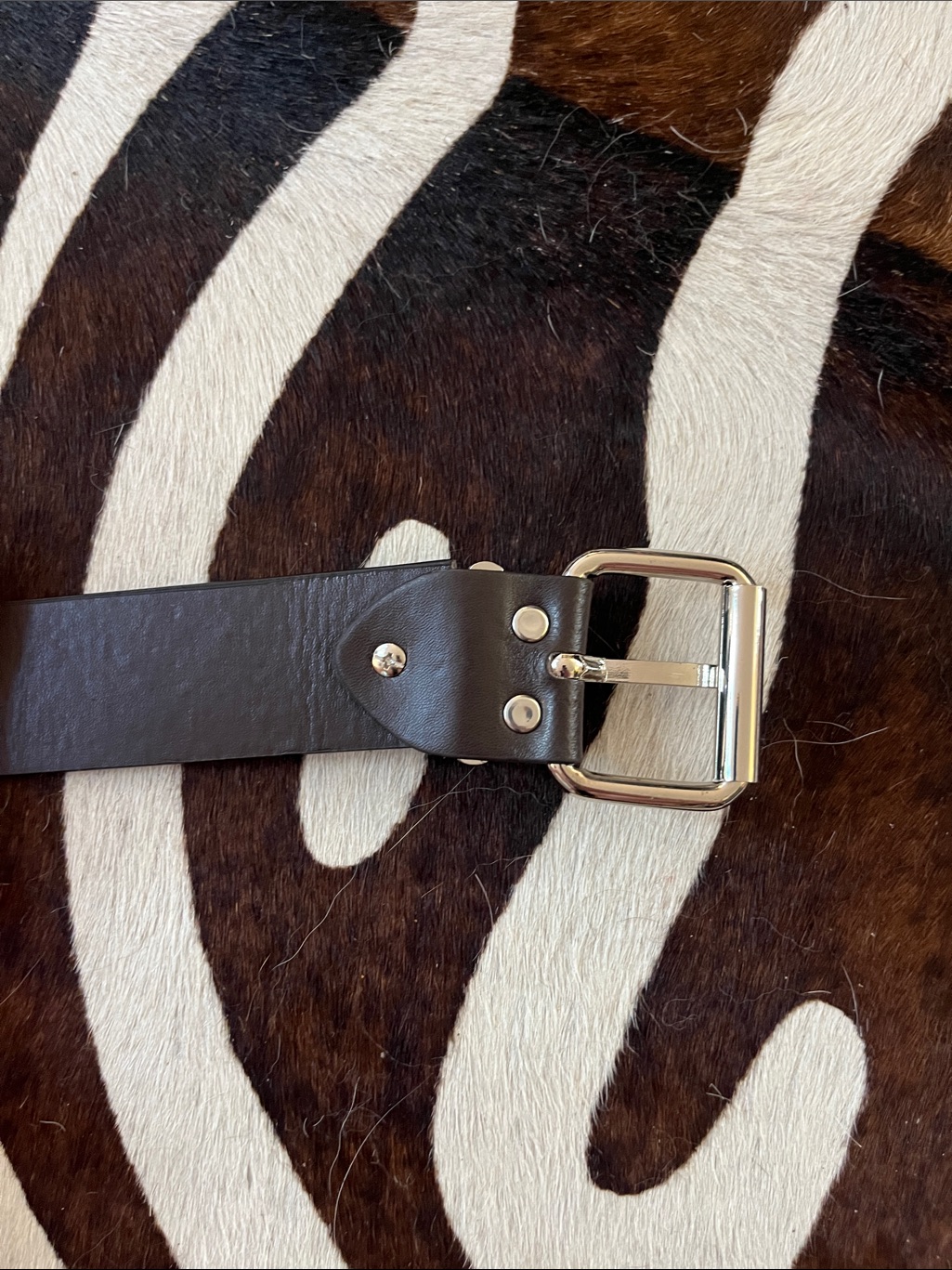 Men's Dark Brown Vegan Leather Belt — image 3 of 5